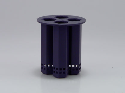 Monark Dimension mason smooth repoussé support bottle, 250ml, showing the sturdy design and labeling on the metal container.