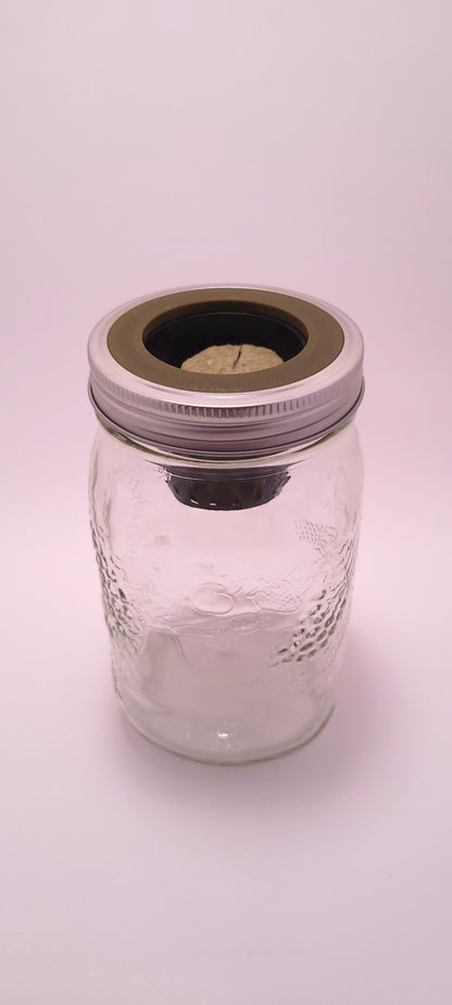Hydro Mason déco 1L kit by Monark Dimension, featuring a transparent plastic container with labeling and tools for decorative crafts.