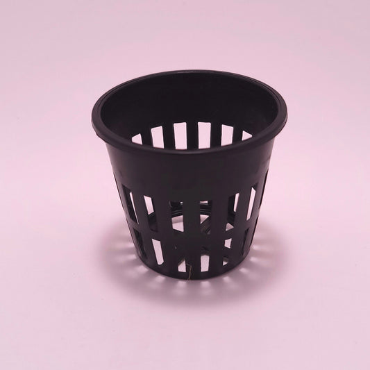 Round hydroponic culture basket from Monark Dimension, 5 cm diameter, with visible mesh sides for plant root support.